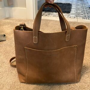 COPY - Portland Leather Medium Crossbody Tote in CAPPUCCINO.